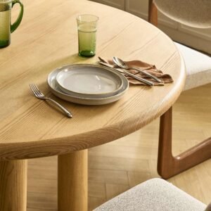 Ashen Round Dining Table 3