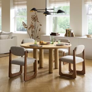Ashen Round Dining Table 2