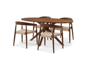 Brighton Oval Dining Table with Austen Chair Set 1