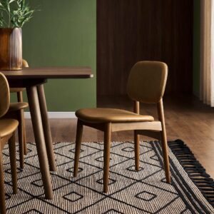 Kelsey Leather Chair, Walnut Stain image 0